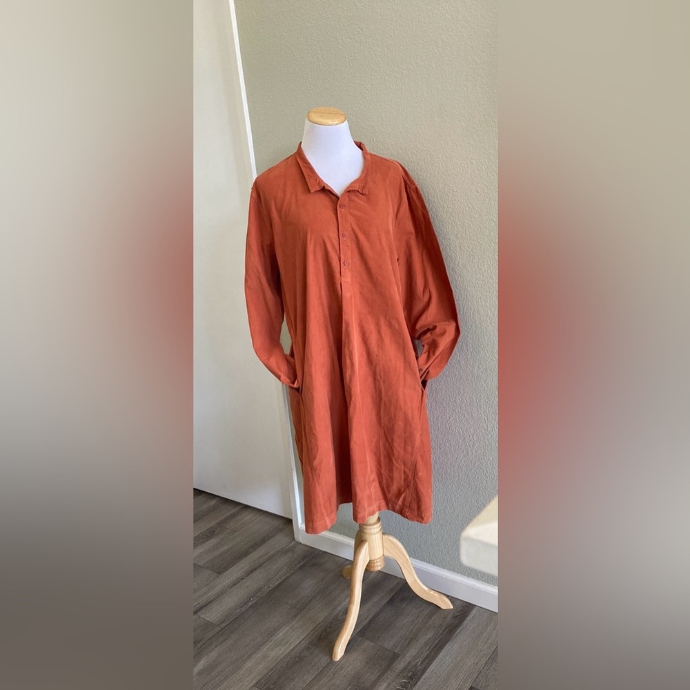 CP Shades Chic Orange Long Sleeve Dress